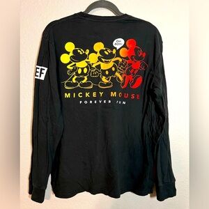 Black Long Sleeve Mickey Mouse Shirt